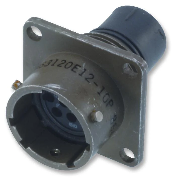ITT CANNON KPT00F12-10S Circular Connector, KPT Series, MIL-DTL-26482 Series I, Wall Mount Receptacle, 10 Contacts