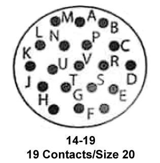 ITT CANNON KPT01E14-19S Circular Connector, KPT Series, MIL-DTL-26482 Series I, Cable Mount Receptacle, 19 Contacts - Image 2