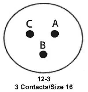 ITT Cannon KPT02E12-3S KPT02E12-3S Circular Connector KPT Box Mount Receptacle 3 Contacts Solder Socket Bayonet 12-3 - Image 2