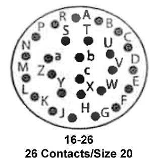ITT CANNON KPT06E16-26PWF42 Circular Connector, KPT Series, MIL-DTL-26482 Series I, Straight Plug, 26 Contacts, Solder Pin - Image 2