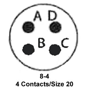 ITT Cannon KPT06E8-4P KPT06E8-4P Circular Connector KPT Straight Plug 4 Contacts Solder Pin Bayonet 8-4 - Image 2
