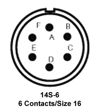 ITT Cannon MS3100E14S-6SF187 MS3100E14S-6SF187 Circular Connector MIL-DTL-5015 Series Wall Mount Receptacle 6 Contacts Solder Socket Threaded - Image 2