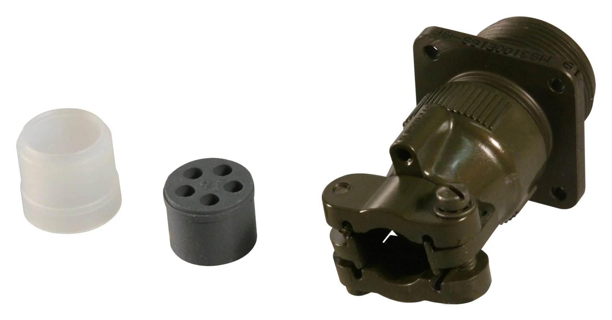 ITT Cannon MS3100E16S-8P MS3100E16S-8P Circular Connector MIL-DTL-5015 Series Wall Mount Receptacle 5 Contacts Solder Pin Threaded