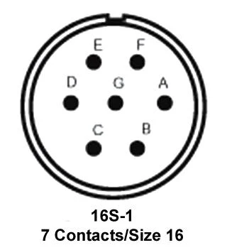 ITT CANNON MS3100F16S-1PZ Circular Connector, MIL-DTL-5015 Series, MS3100 Series, Wall Mount Receptacle, 7 Contacts - Image 2