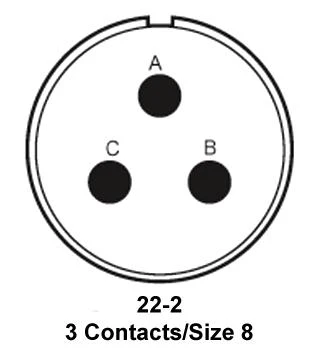 ITT Cannon MS3102E22-2PY MS3102E22-2PY Circular Connector MIL-DTL-5015 Series Box Mount Receptacle 3 Contacts Solder Pin Threaded - Image 2