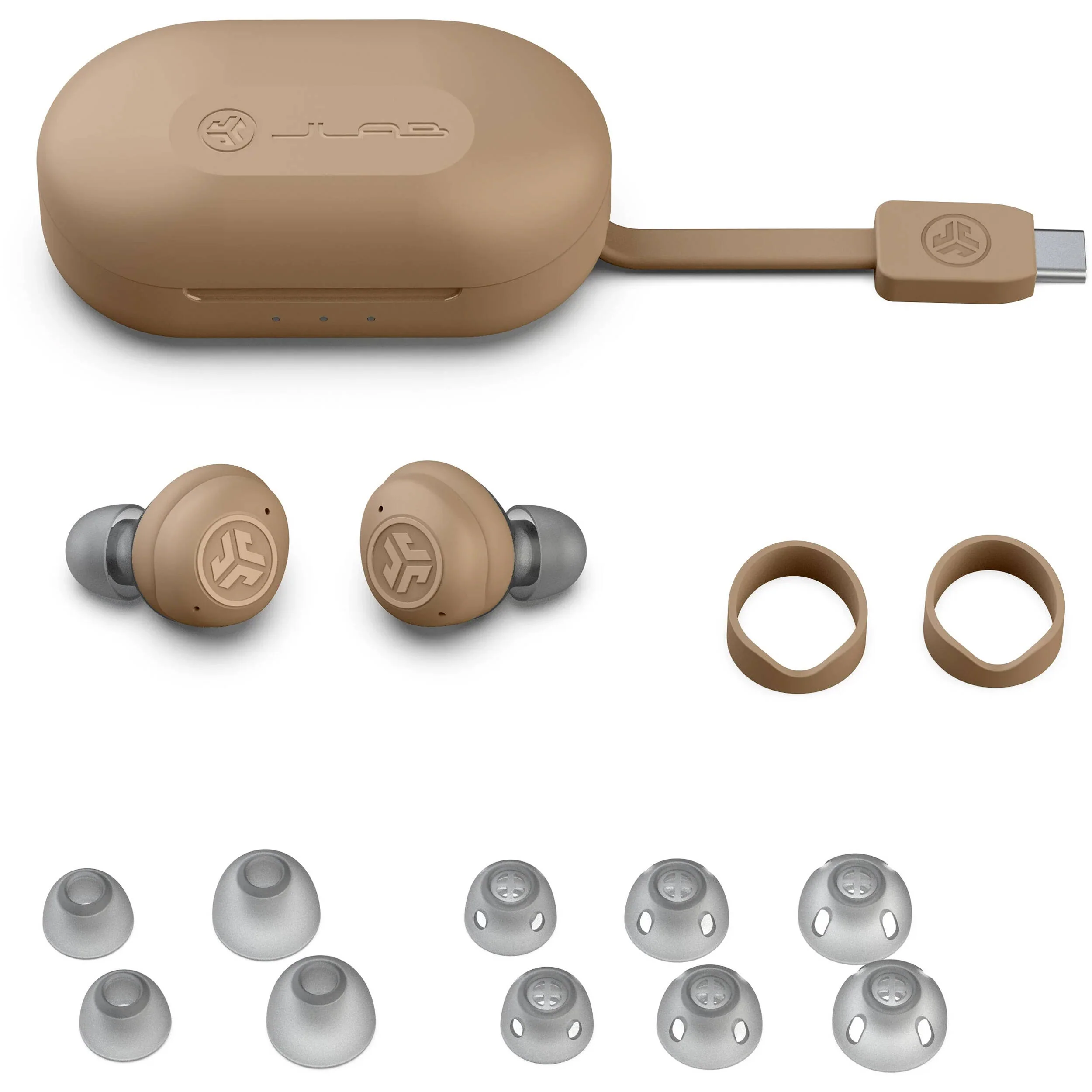 JLab Hear OTC Wireless Hearing Aid Earbuds (Beige) - Image 4