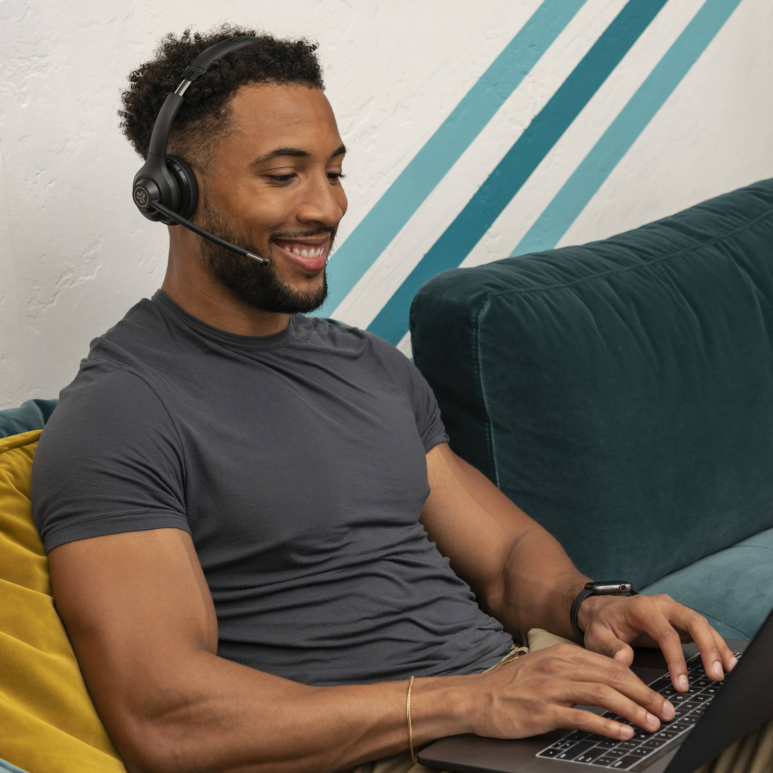 JLab JBuds GO Work On-Ear Wireless/Wired Headset - Image 6