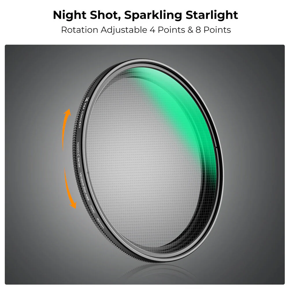 K&F Concept Nano-C Series 4 to 8-Point Variable Star Filter (58mm) - Image 4