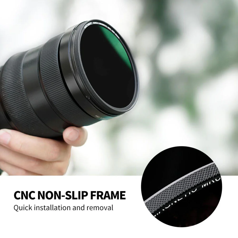 K&F Concept Nano-X Magnetic Filter with Adapter Ring & Lens Cap (77mm, 10-Stop) - Image 7