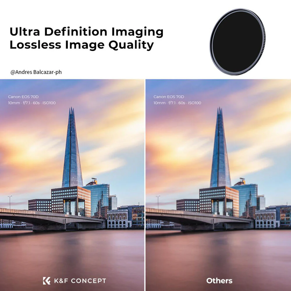 K&F Concept Nano-X ND Filter (58mm, 10-Stop) - Image 3