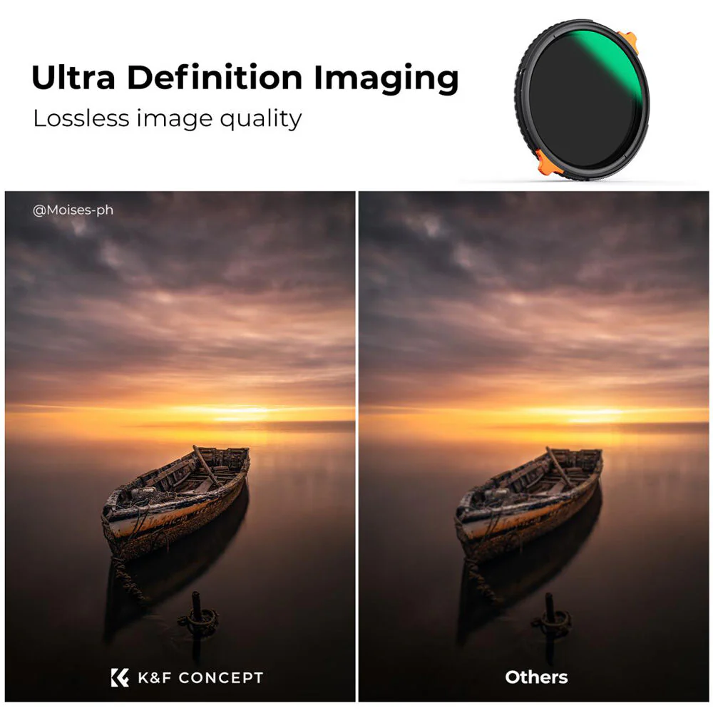 K&F Concept Nano-X Series 2-in-1 Variable ND & CPL Filter (58mm, 2 to 6-Stop) - Image 4