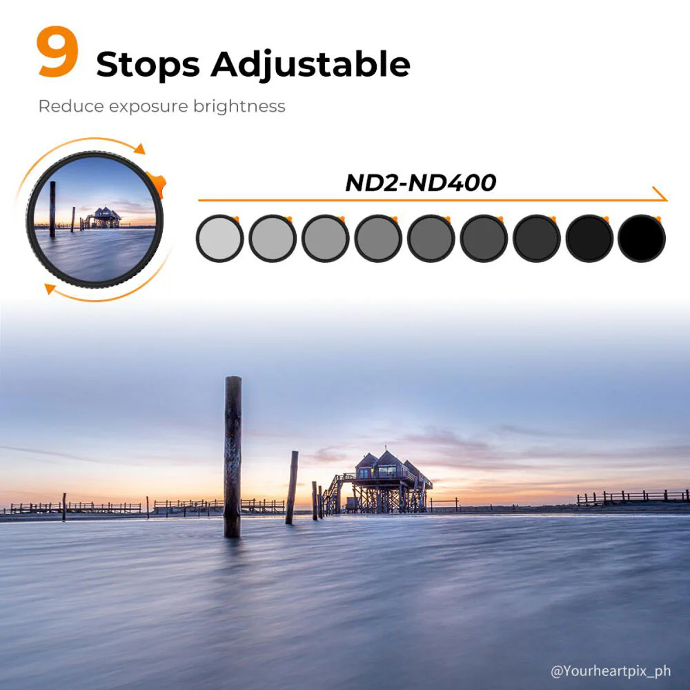 K&F Concept Nano-X Variable ND Filter (82mm, 1 to 9-Stop) - Image 2