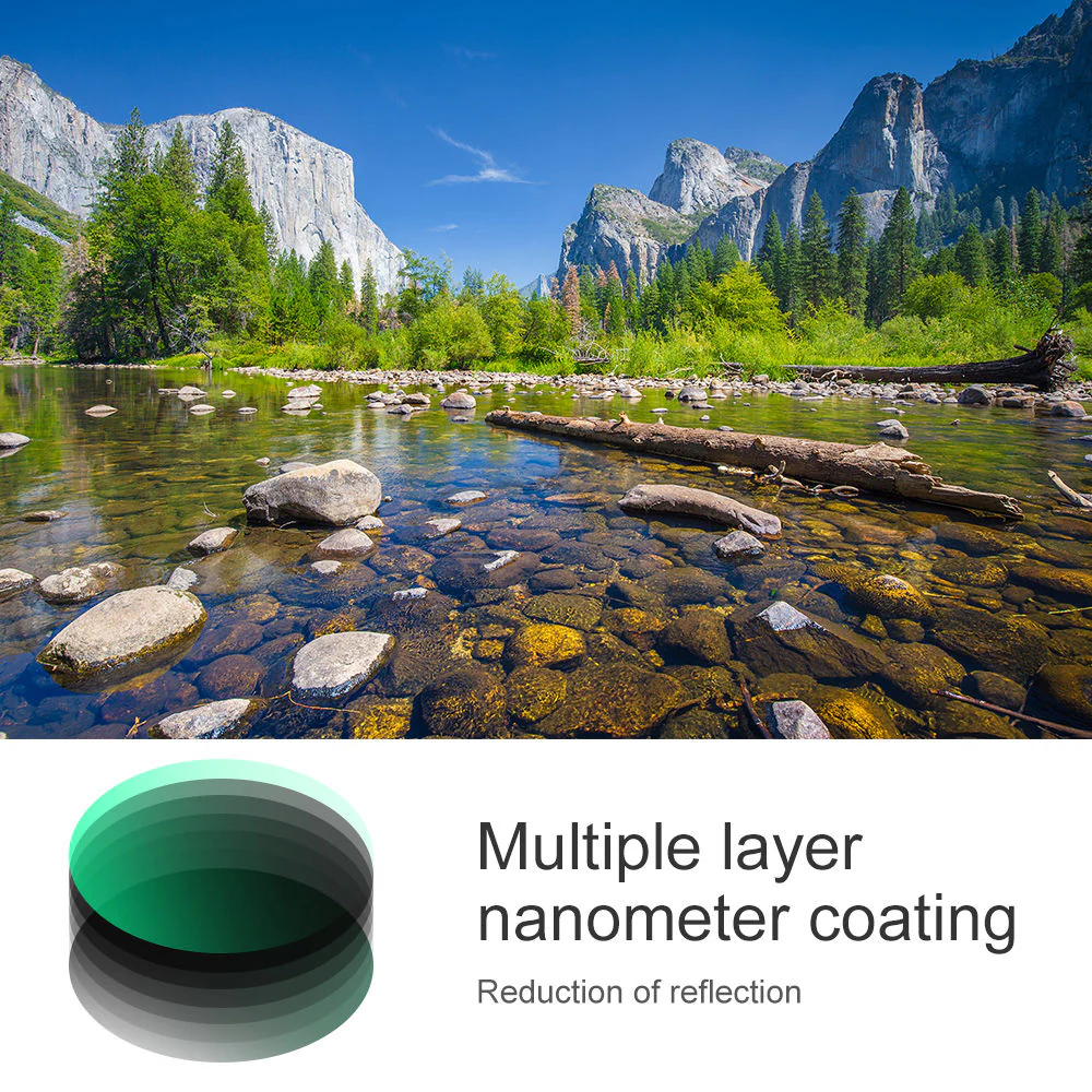 K&F Concept Slim Green Multi-Coated German Optics Schott B270 Circular Polarizer Filter (37mm) - Image 4