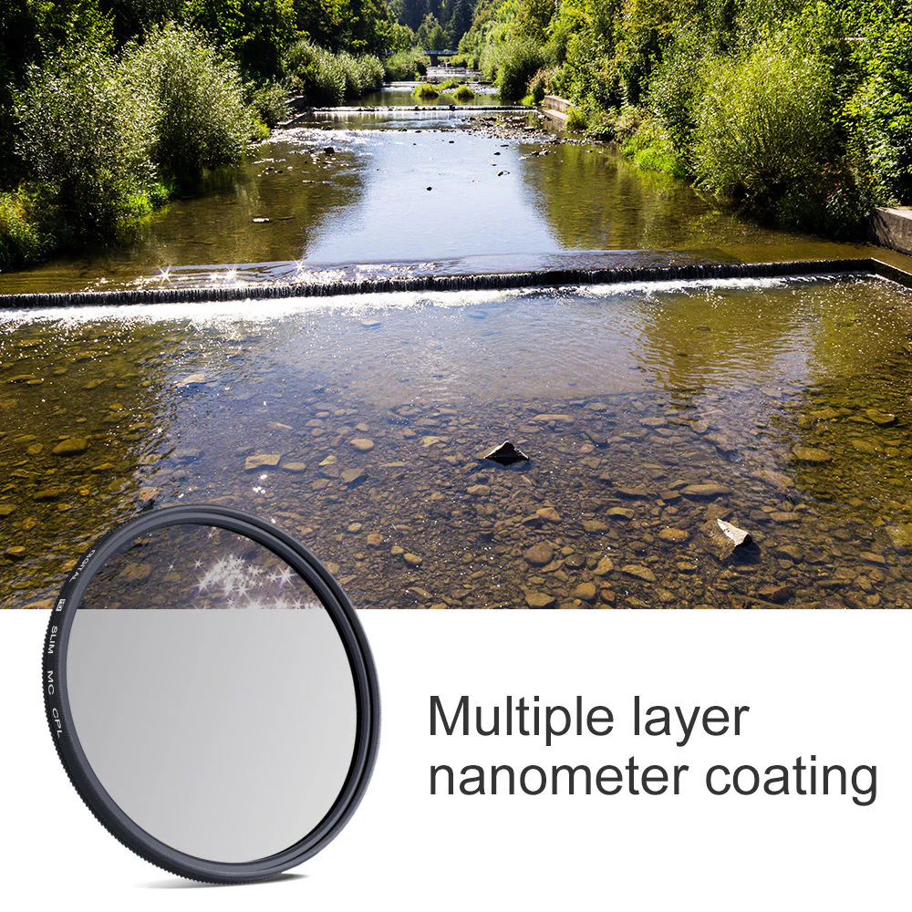 K&F Concept Slim Green Multi-Coated German Optics Schott B270 Circular Polarizer Filter (37mm) - Image 6