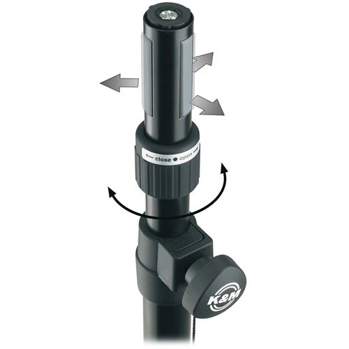 K&M 21366 Adjustable Subwoofer to Satellite Speaker Pole Rod (Black) - Image 2