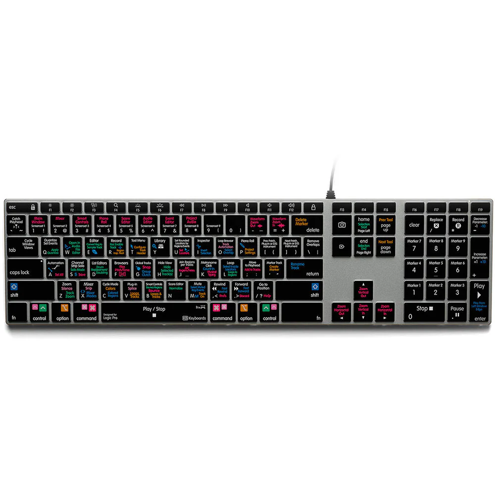 KB Covers Backlit Pro Aluminum Keyboard for Logic Pro (macOS) - Image 2