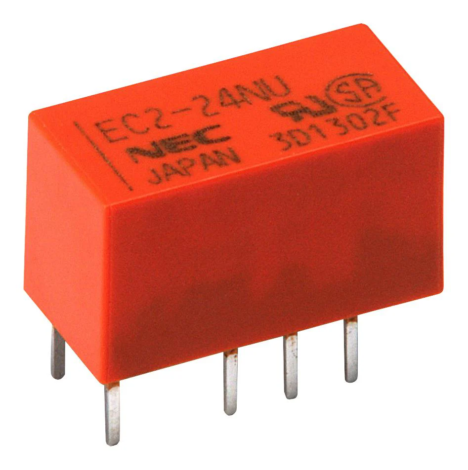 Kemet EC2-24NU EC2-24NU Signal Relay 24 VDC Dpdt 2 A EC2 & EE2 Series Through Hole Non Latching
