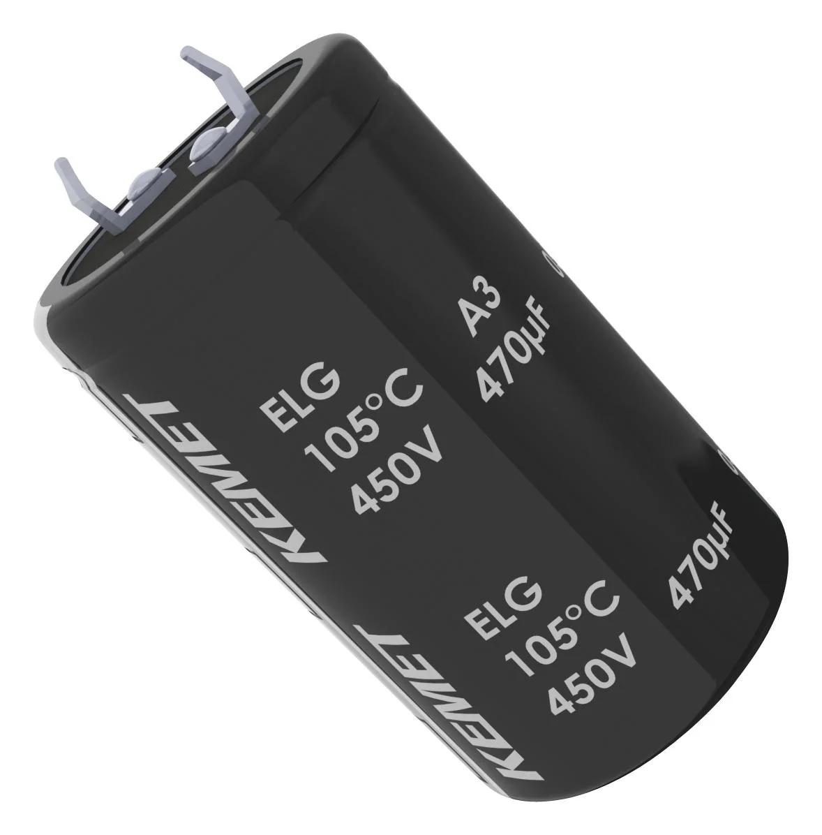 KEMET ELG157M400AR2AA Electrolytic Capacitor, Snap-in, 150 �F, 400 V, ELG Series, 2000 hours @ 105�C, � 20%