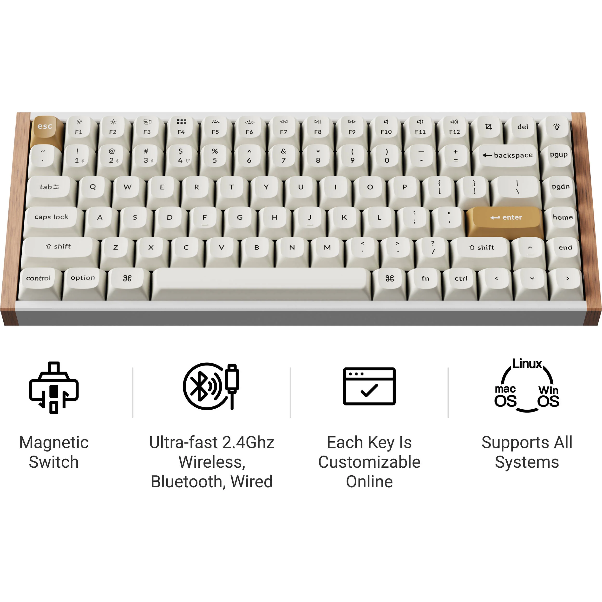 Keychron K2 HE Wireless Magnetic Switch Keyboard (Special Edition, White) - Image 2