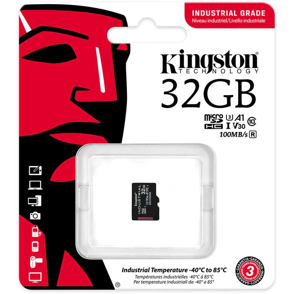 Kingston 32GB Industrial UHS-I microSDHC Memory Card - Image 3