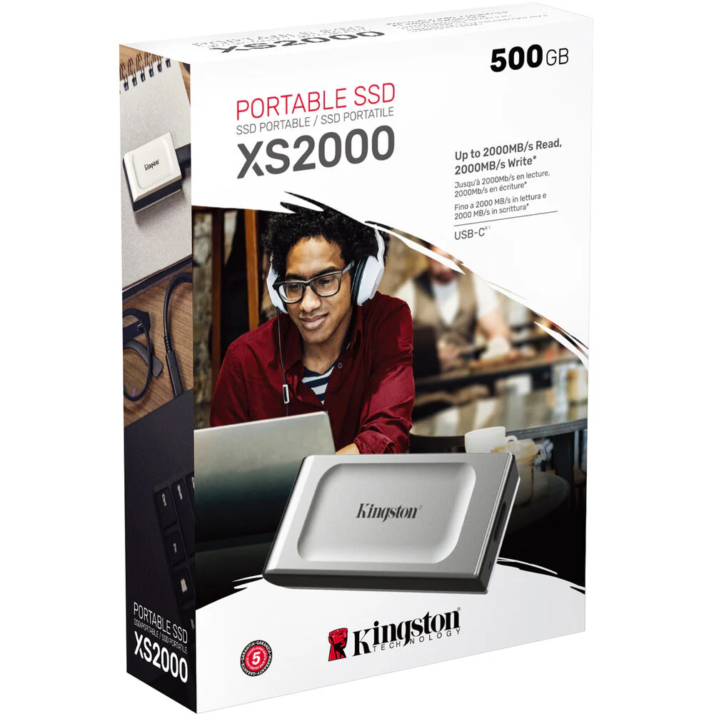 Kingston 500GB XS2000 USB 3.2 Gen 2x2 External Solid State Drive - Image 5