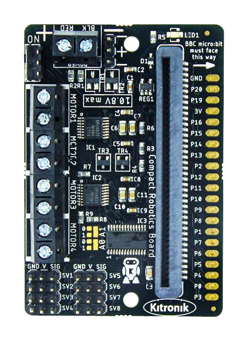 Kitronik 5693 Robotics Board BBC micro:bit 3 V to 10.8 Supply 10 A 2 Stepper Motors - Image 3