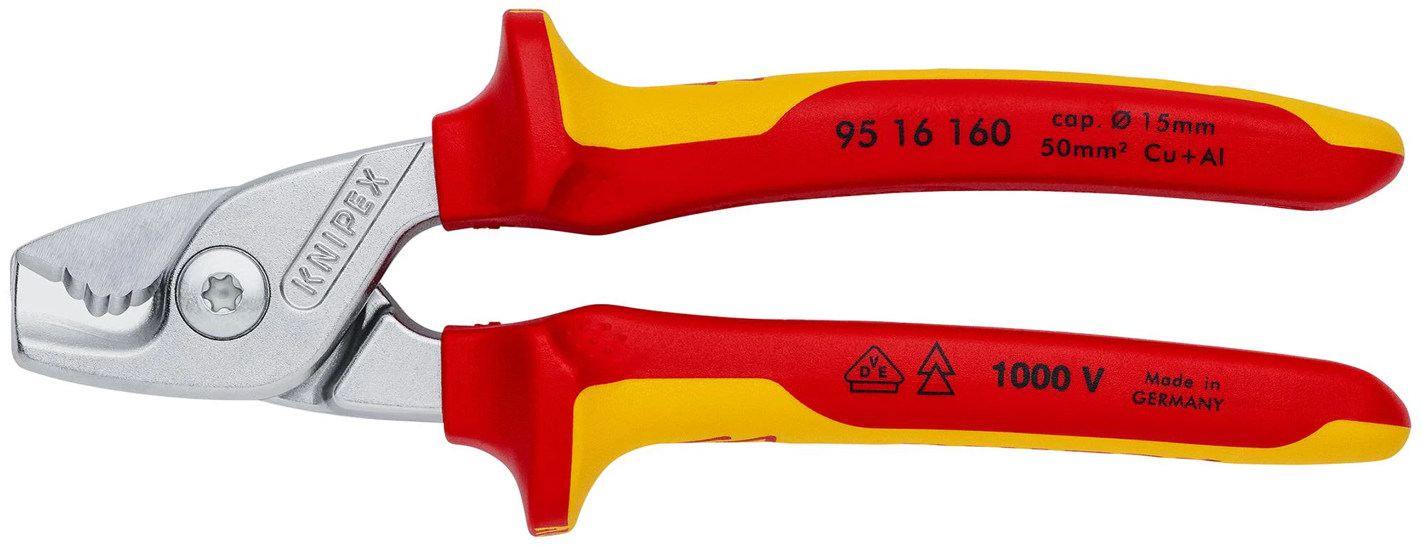 KNIPEX 95 16 160 CABLE SHEAR, 15MM, 165MM LG - Image 2