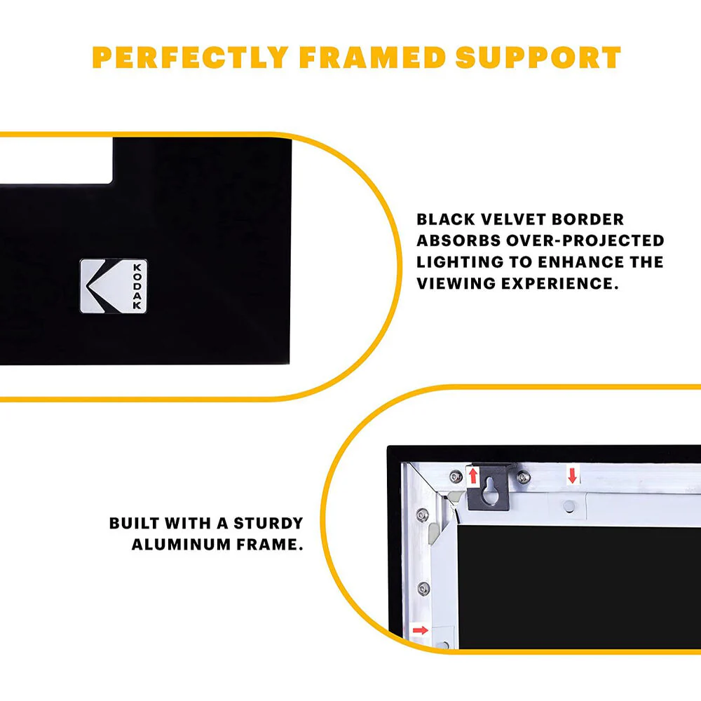 Kodak 87.1 x 49" Fixed Frame Projection Screen - Image 5