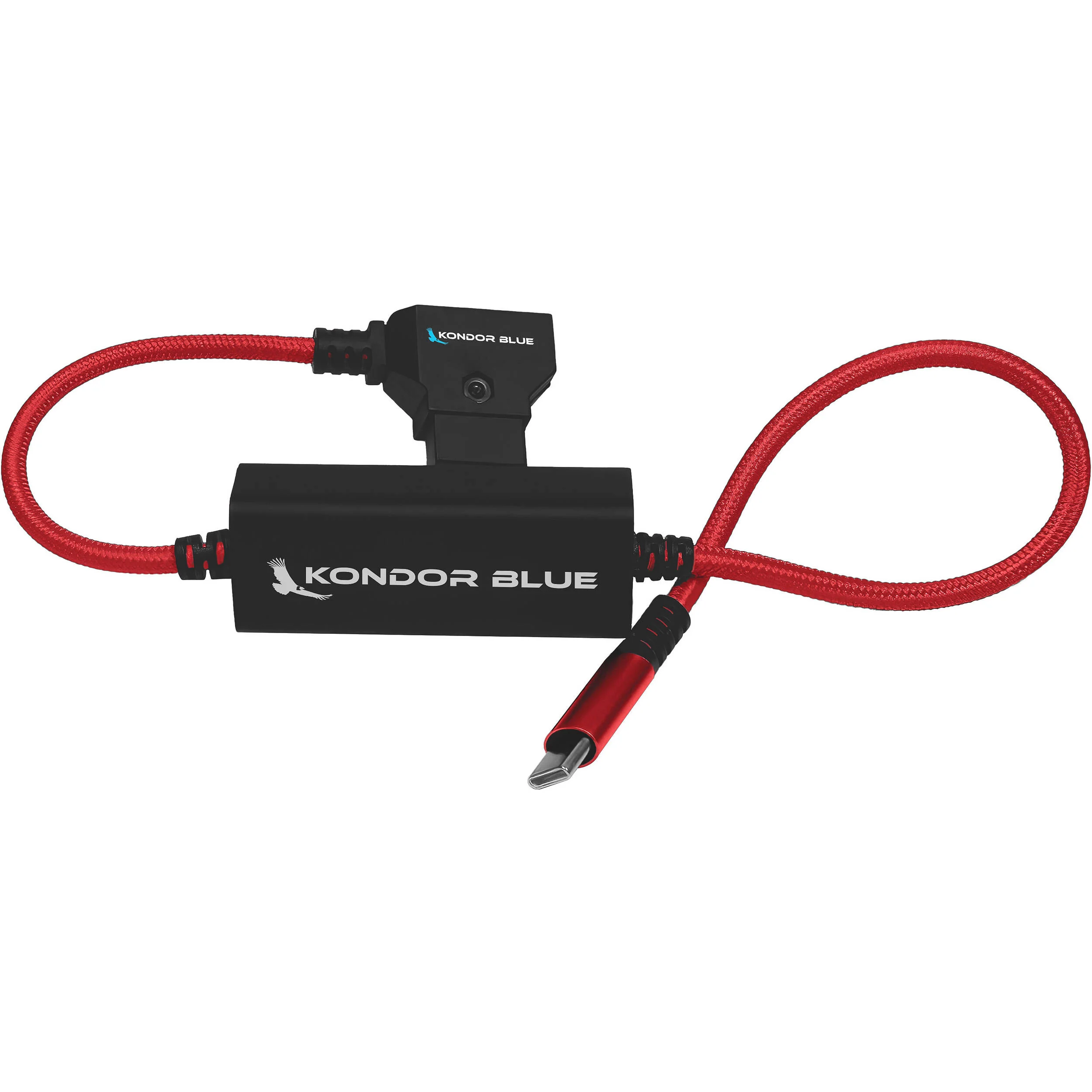 Kondor Blue D-Tap to USB-C Power Delivery Cable for Mirrorless Cameras (16", Cardinal Red) - Image 3