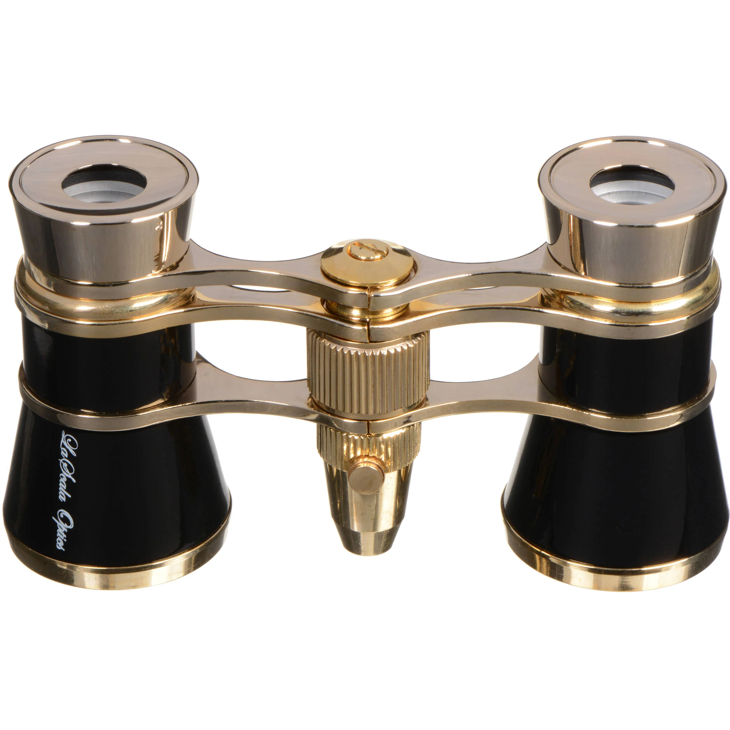 LaScala Optics 3x25 Aida Opera Glasses with Red Flashlight (Black & Gold) - Image 3
