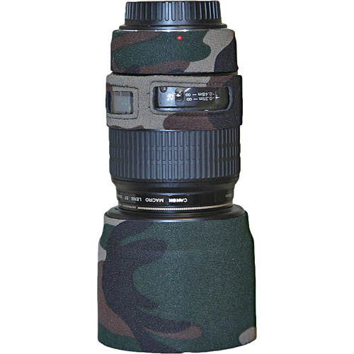 LensCoat Lens Cover for Canon 100mm f/2.8 Macro Lens (Forest Green Camo) - Image 2