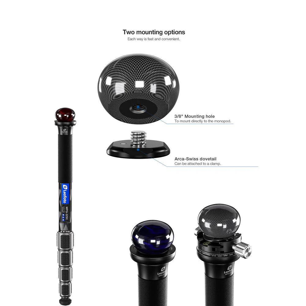 Leofoto Carbon Fiber Knob Handle for Monopod (Red) - Image 2
