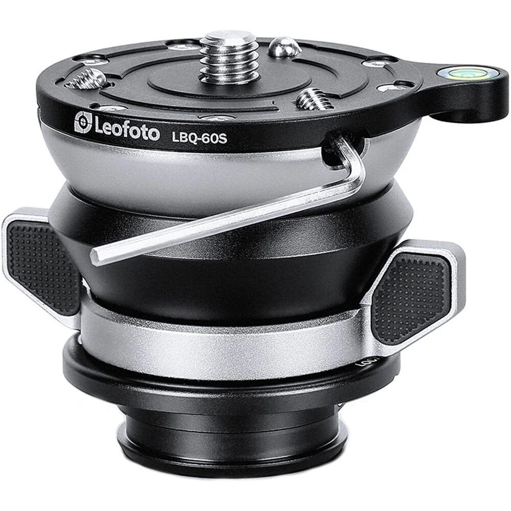 Leofoto LBQ-60S Leveling Base for LG/LQ-Series Tripods (Black and Silver) - Image 3
