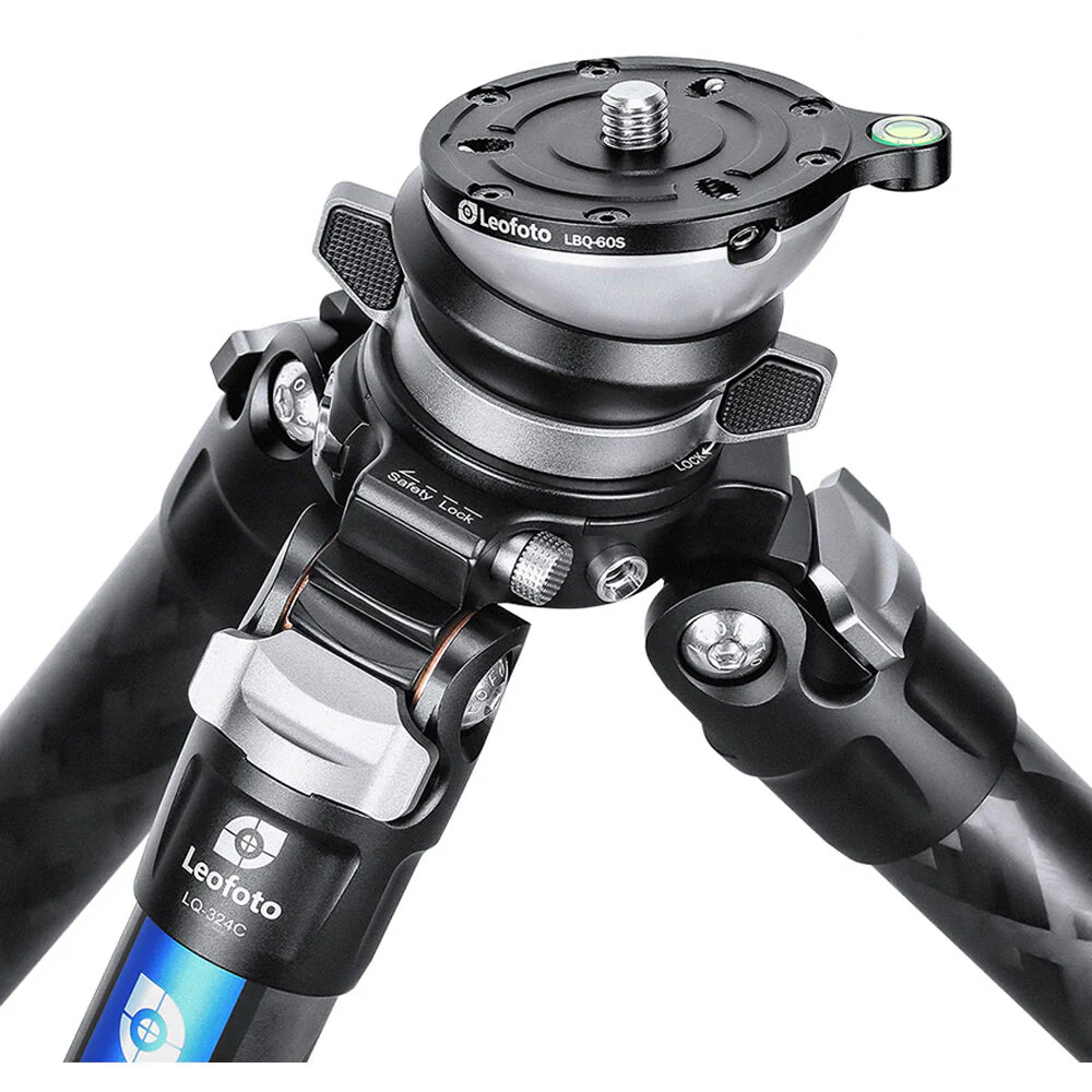Leofoto LBQ-60S Leveling Base for LG/LQ-Series Tripods (Black and Silver) - Image 5