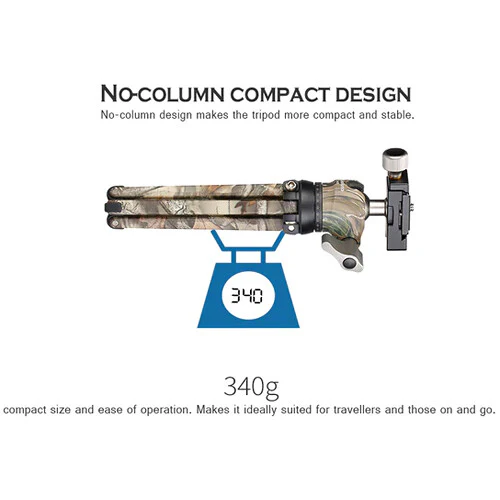 Leofoto MT-01 Mini Tripod with LH-25 Ball Head (Camo) - Image 3