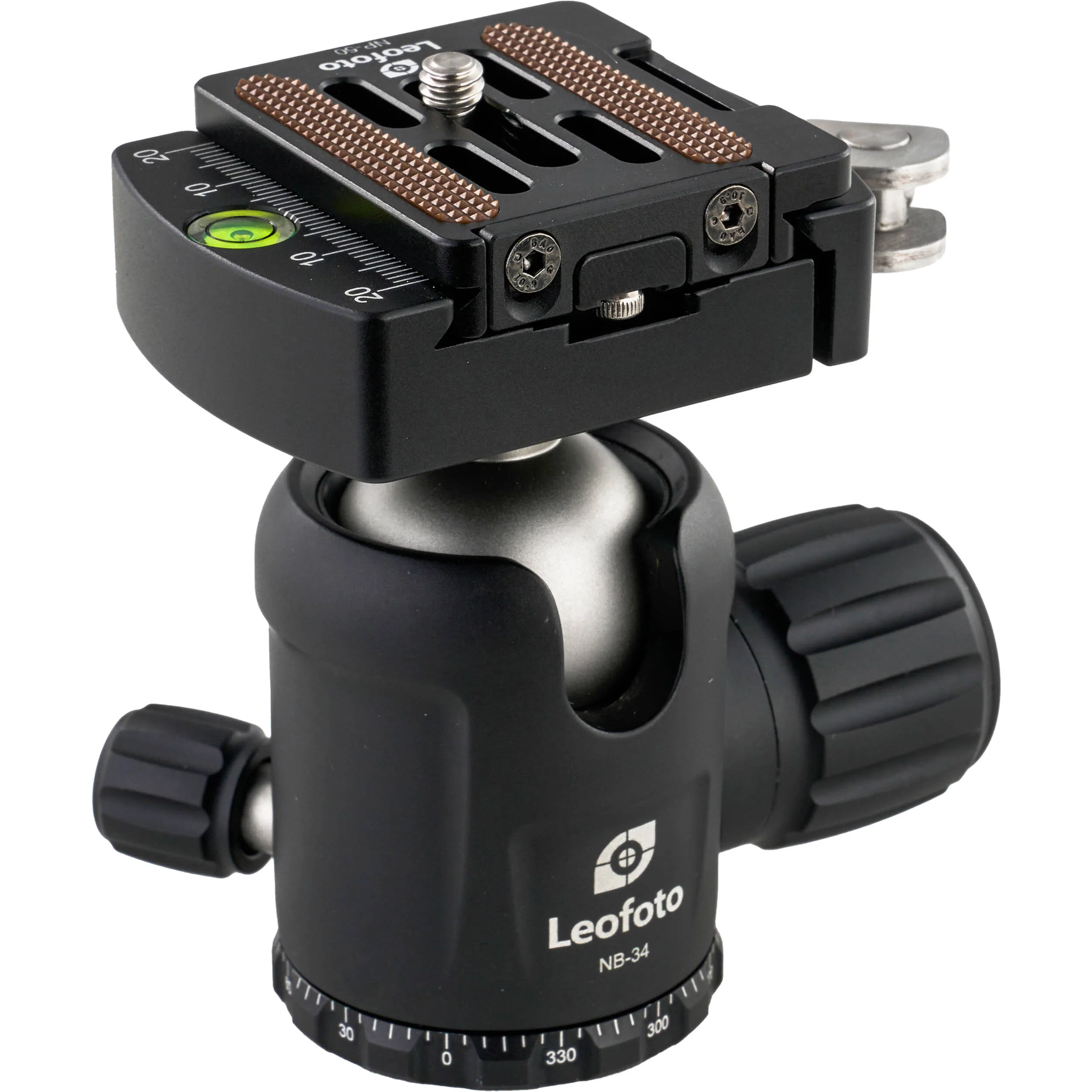 Leofoto NB-34LR Pro Ball Head with Lever-Release Clamp and Quick Release Plate - Image 2