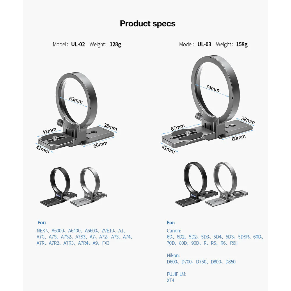 Leofoto UL-02 Rotating Bracket for Select Sony Cameras (Silver) - Image 4