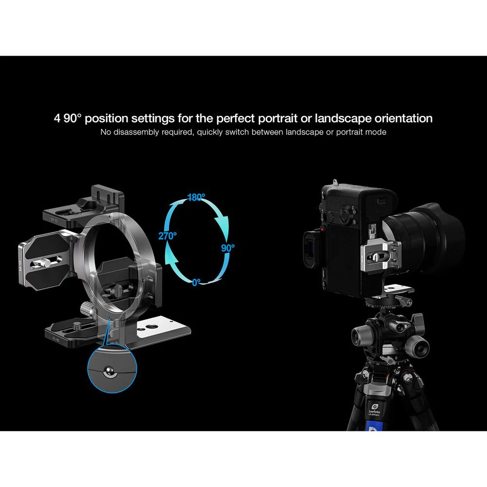Leofoto UL-02 Rotating Bracket for Select Sony Cameras (Silver) - Image 6