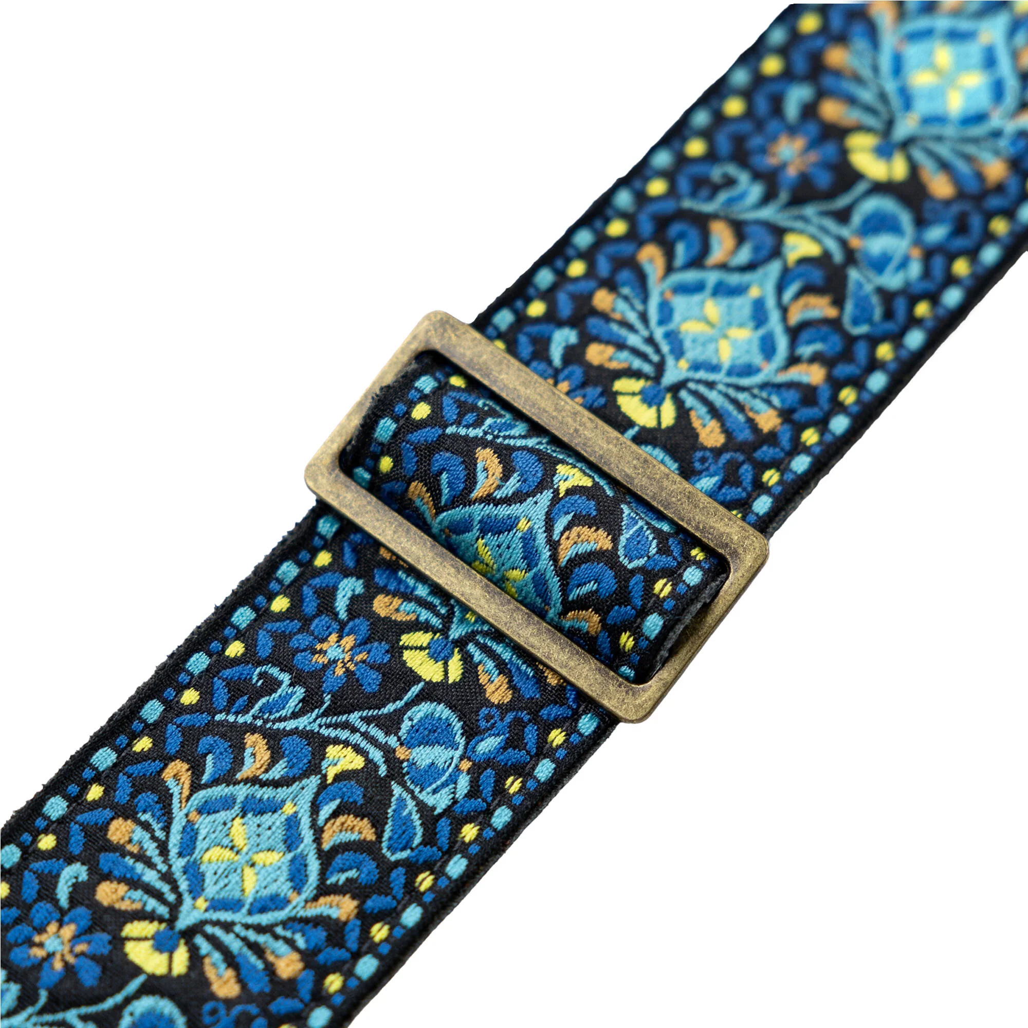 Levy's Vintage Hootenanny 2" Jacquard Guitar Strap (Blue) - Image 2