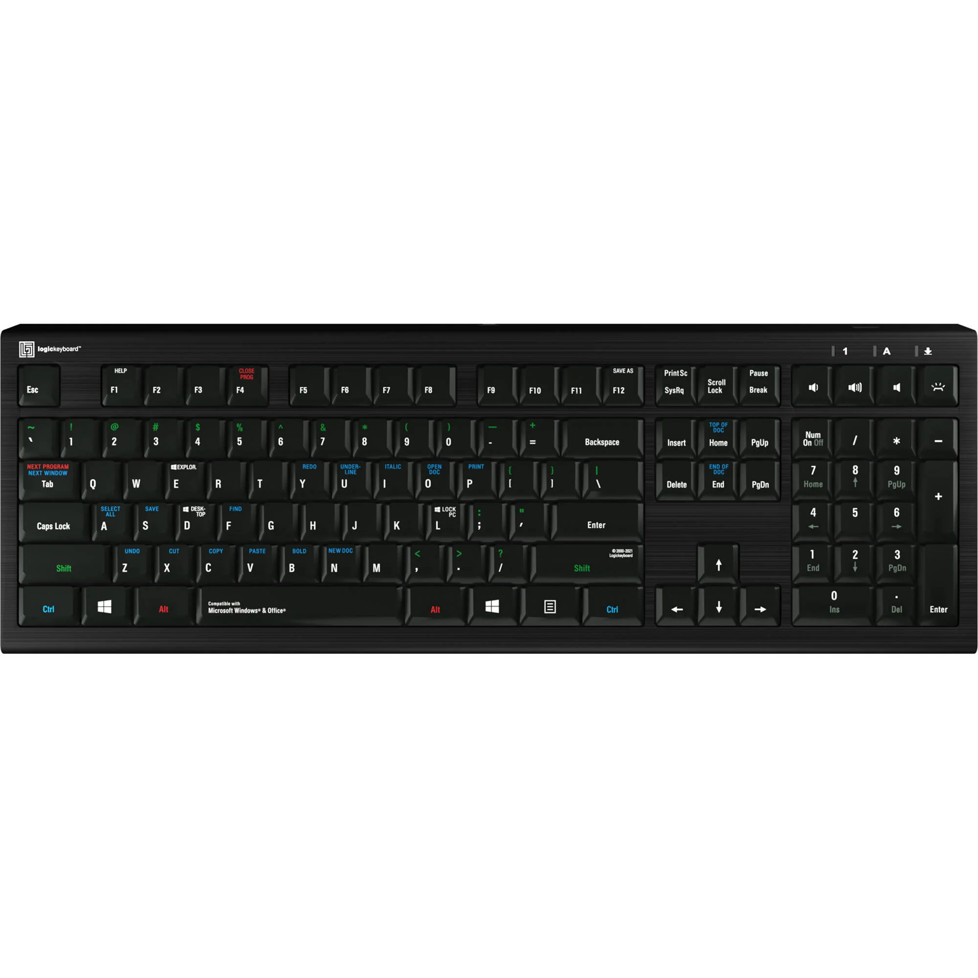 Logickeyboard ASTRA 2 Windows Shortcut Keyboard (US English) - Image 5