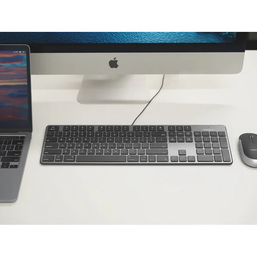 Macally 104-Key Slim USB-A Keyboard (Space Gray) - Image 5