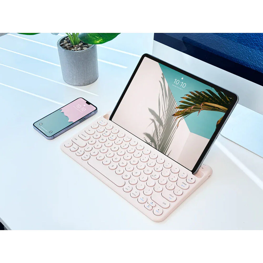 Macally Compact Rechargeable Bluetooth Keyboard (Brown) - Image 6