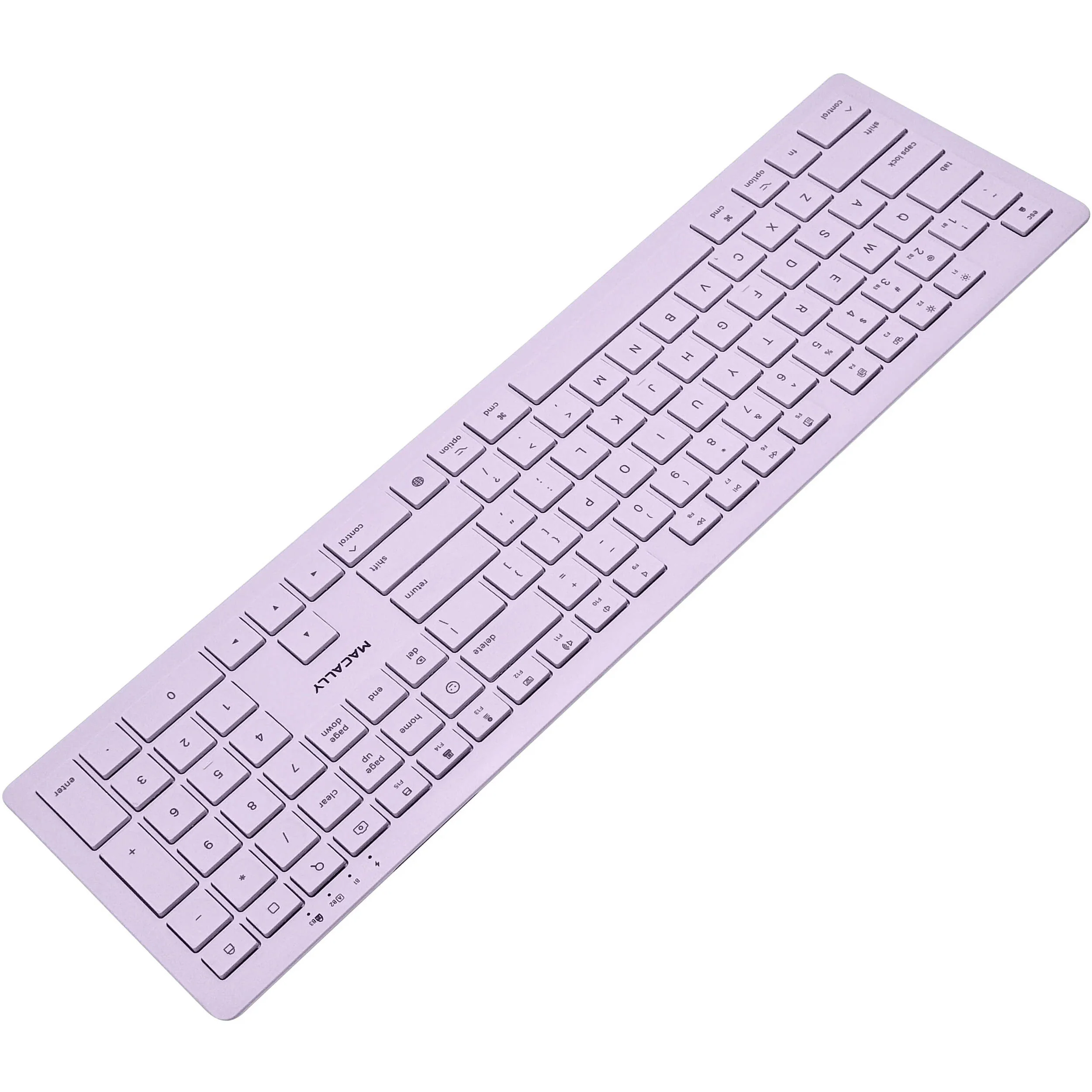 Macally Wireless Bluetooth Keyboard and Mouse Combo for Mac (Lavender Purple) - Image 2