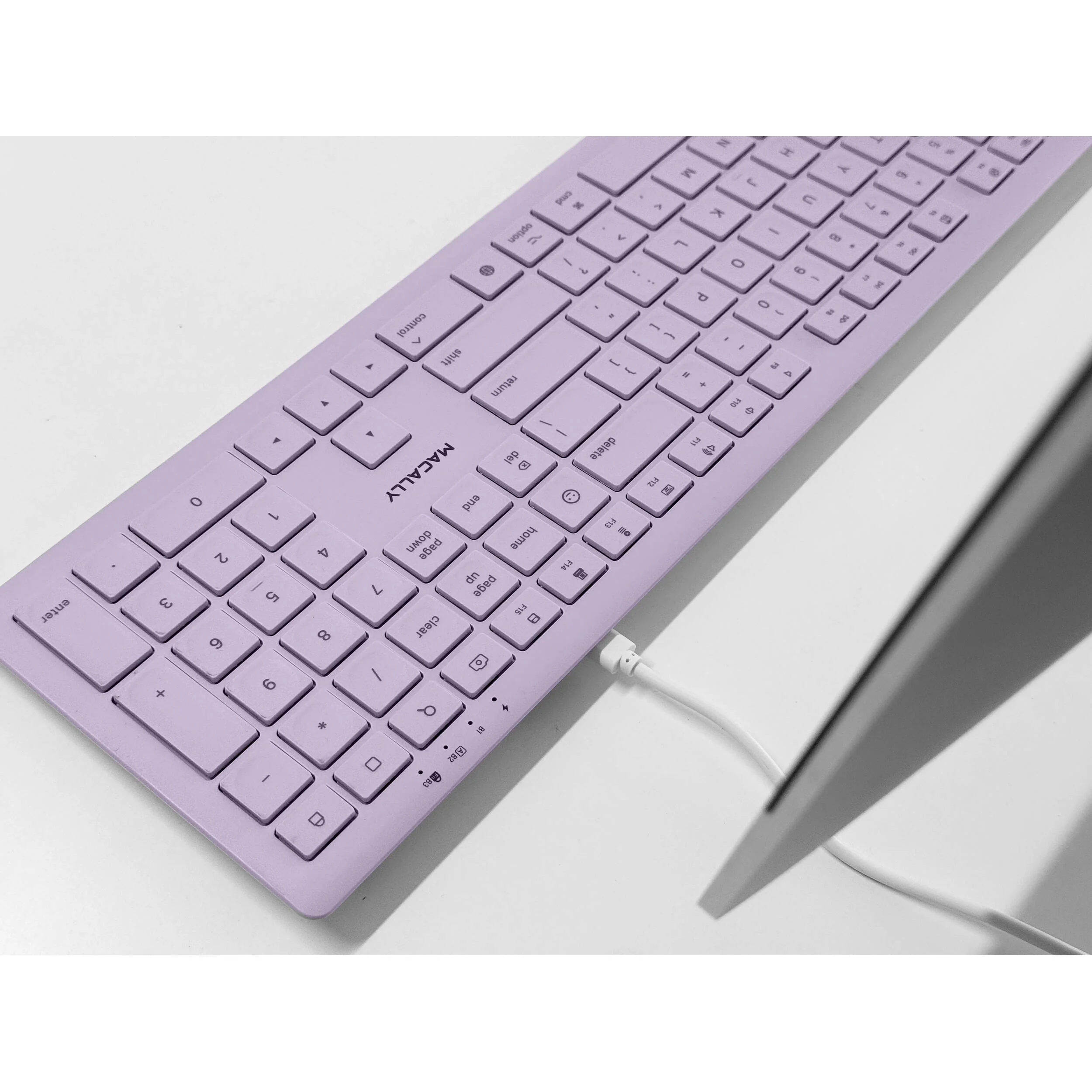 Macally Wireless Bluetooth Keyboard and Mouse Combo for Mac (Lavender Purple) - Image 5