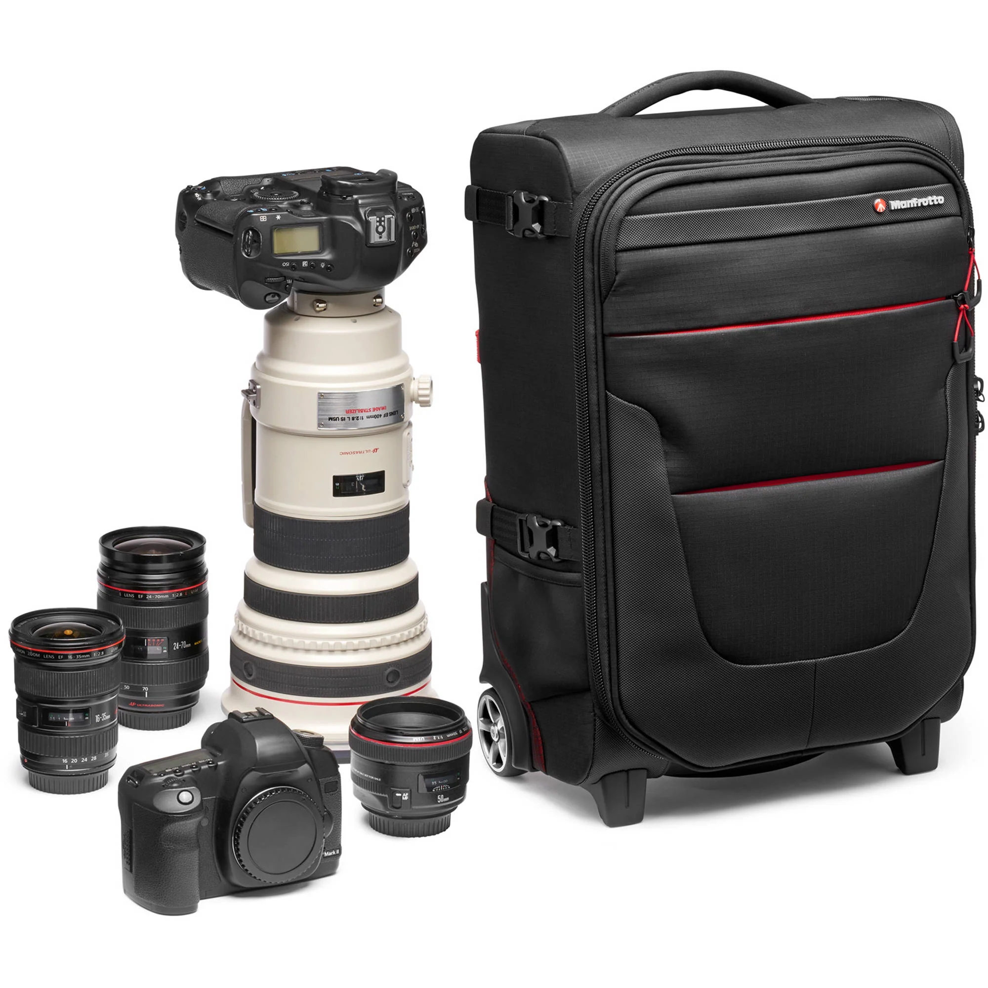 Manfrotto Pro Light Reloader Air-55 Carry-On Camera Roller Bag (Black) - Image 14