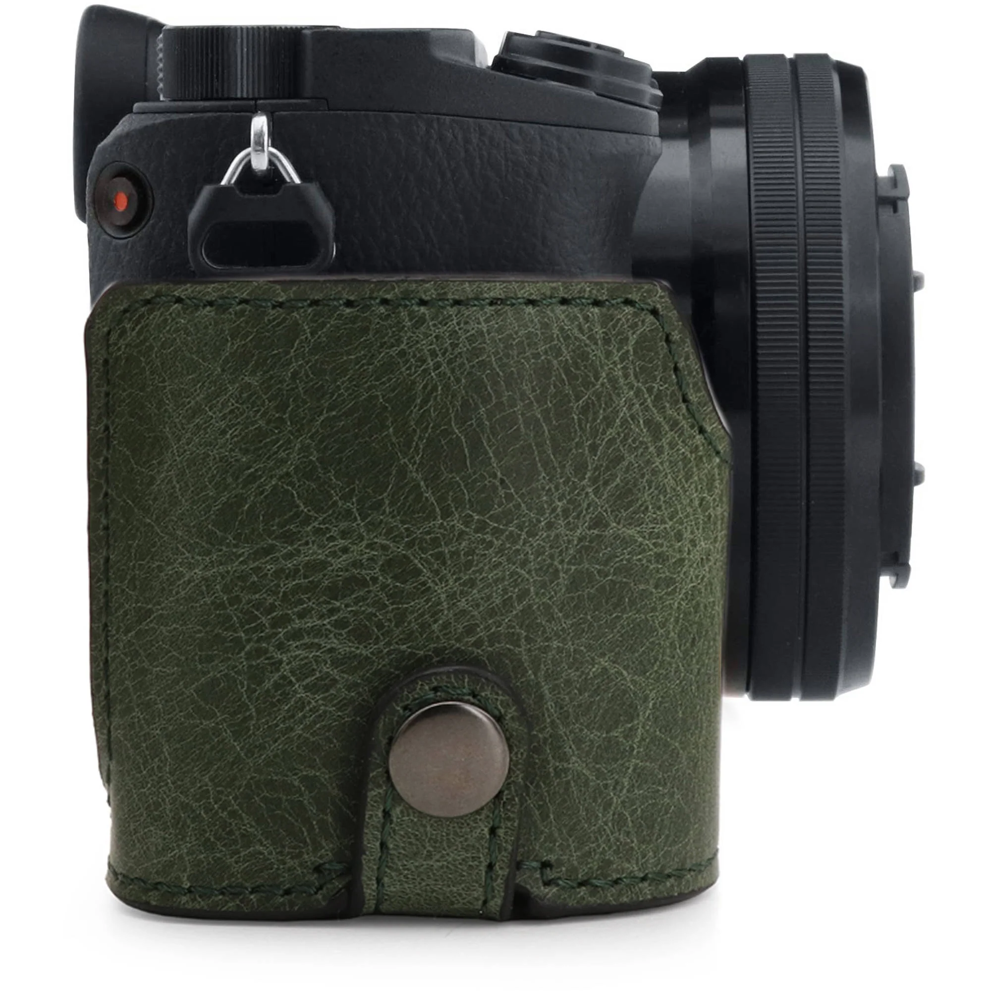 MegaGear Ever Ready Genuine Leather Camera Half Case for Sony Alpha a6400/a6100 (Green) - Image 4