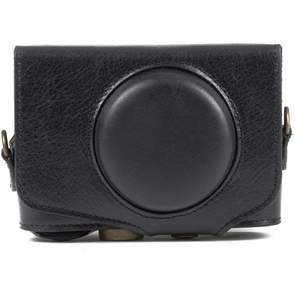 MegaGear Ever Ready Leather Camera Case for Canon PowerShot SX730 HS (Black) - Image 3