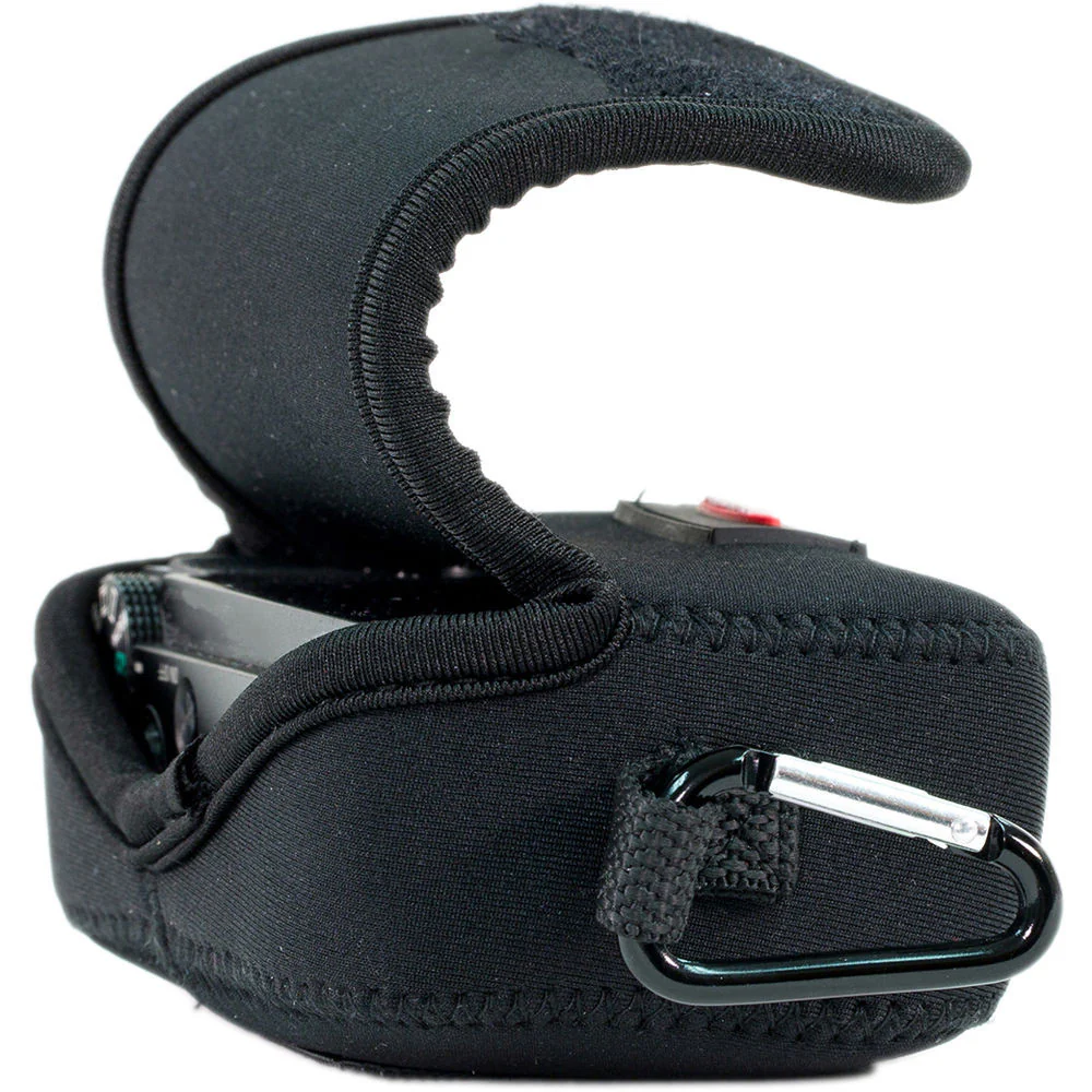MegaGear Ultra-light Neoprene Camera Case with Carabiner for Canon PowerShot G7X and PowerShot G7 X Mark II Cameras (Black) - Image 8