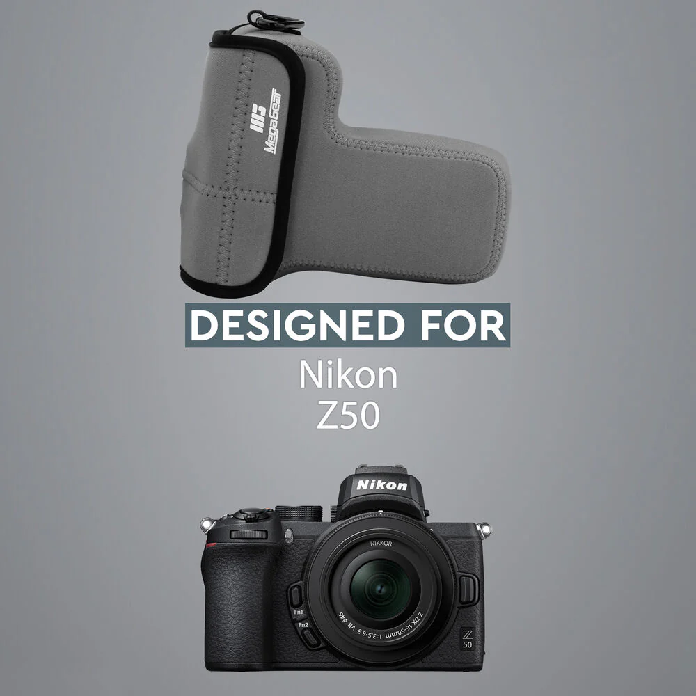 MegaGear Ultralight Neoprene Case for Nikon Z 50 with 50-250mm Lens (Gray) - Image 7