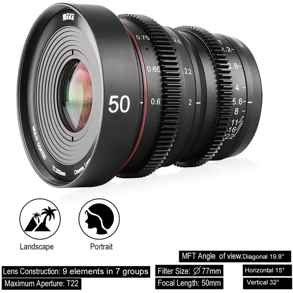 Meike 5-Lens Cinema Prime Lens Set with Hard-Shell Case (MFT Mount) - Image 30
